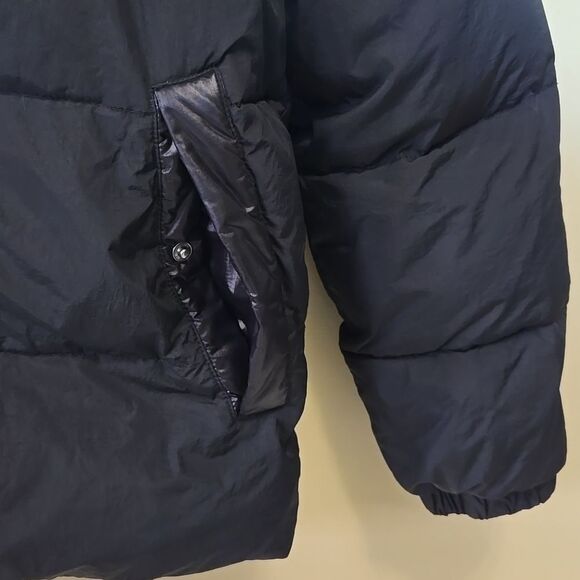 Tommy Hilfiger Men's Black Puffer Jacket Size S Tonal Color Block Warm Winter - Picture 11 of 16